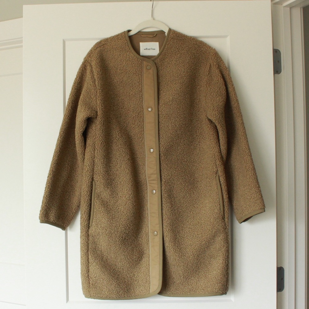 WILFRED FREE Sherpa Long Liner Coat